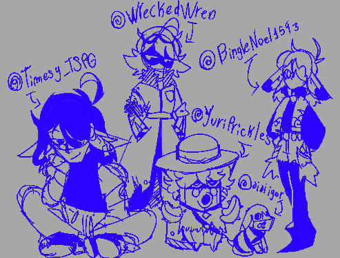 SpookyDude1204's tweet photo. i drew some weirdos. some sillies even https://t.co/QehGG5bxFD
