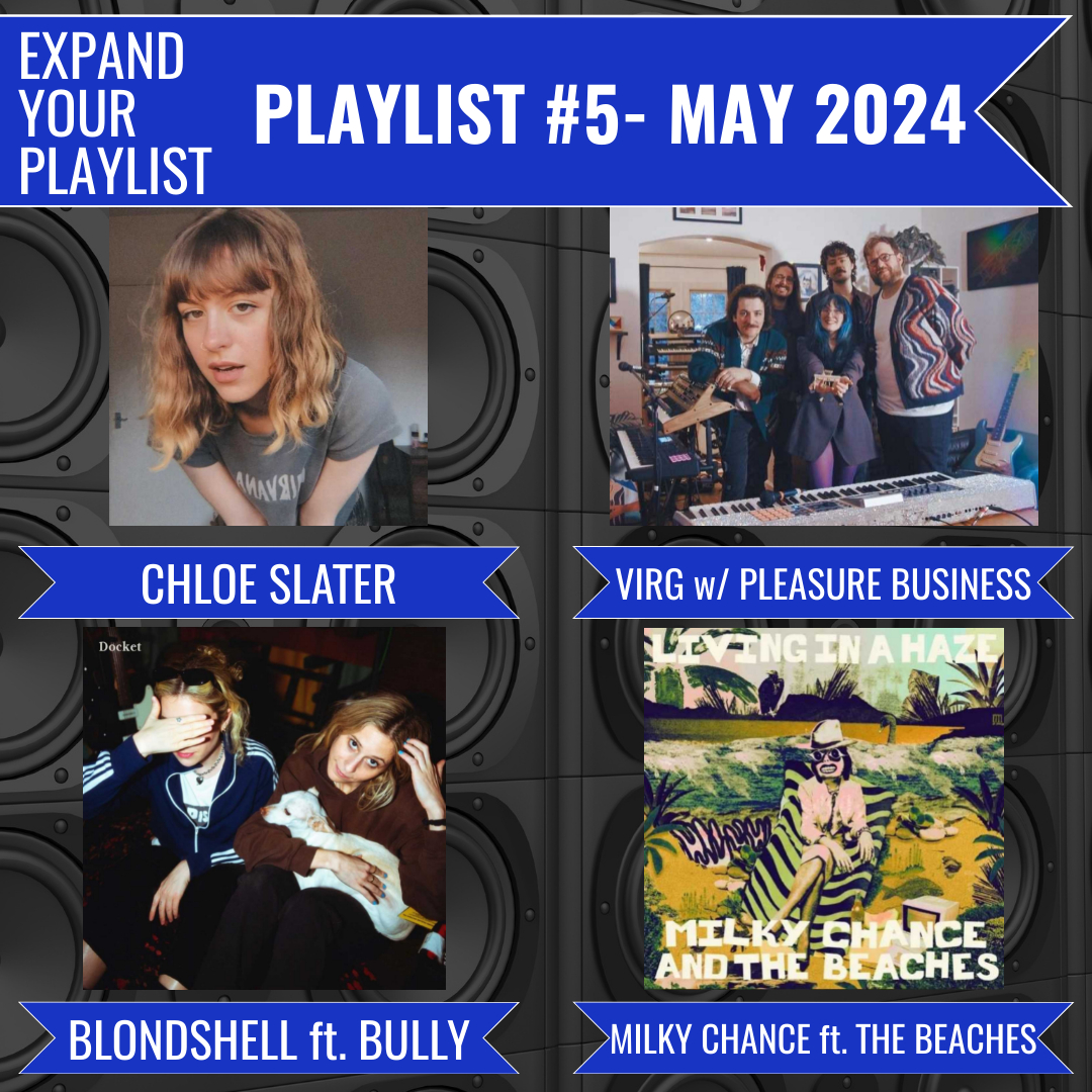 Out now on Spotify and on the website, is out latest playlist for May featuring new music by Chloe Slater, Virg, @Blondshe11 ft. @Bully , and @MilkyChance ft. @thebeaches . (Links in Bio)

#newmusic #newmusicplaylist #MayPlaylist #ExpandYourPlaylist #IndieRock #IndiePop #Alt
