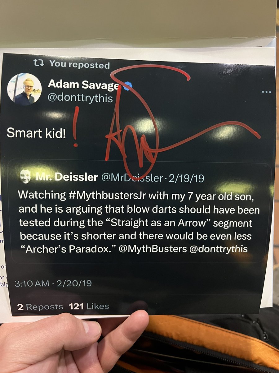 Mr. Deissler (@mrdeissler) on Twitter photo Beyond humbled to be nominated by colleagues for our districtās Outstanding Achievement Award! Having graduated from @Centennial_SD, Iām even more humbled. Also was fortunate enough to finally meet <a href="/donttrythis/">Adam Savage</a> tonight and gush to him about what he means to me & education. Beyond humbled to be nominated by colleagues for our districtās Outstanding Achievement Award! Having graduated from @Centennial_SD, Iām even more humbled. Also was fortunate enough to finally meet <a href="/donttrythis/">Adam Savage</a> tonight and gush to him about what he means to me & education.