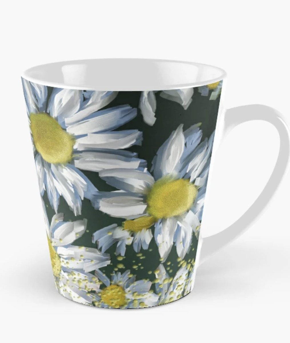 Happy Daisies Coffee Mug ... at my RedBubble shop ... redbubble.com/i/mug/Happy-Da… #art #coffeemug #daisies #LoisBryan