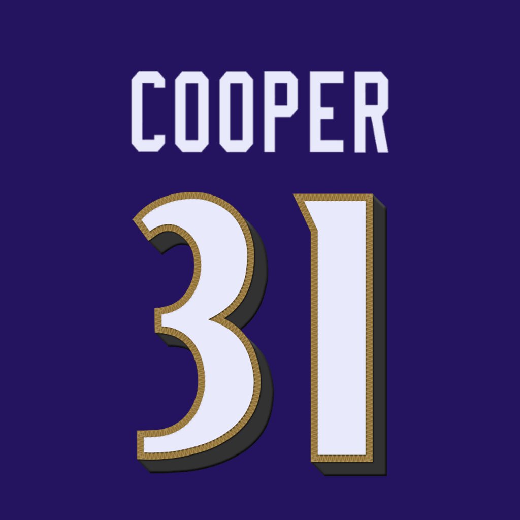 Baltimore Ravens DB Ryan Cooper is wearing number 31. Last assigned to Dalvin Cook. #RavensFlock