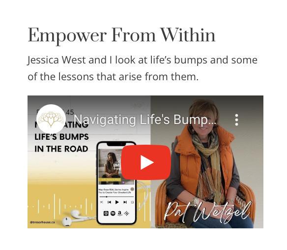Join Jessica West and I on the Empower From Within podcast bit.ly/3QwVz00 #BumpInTheRoad