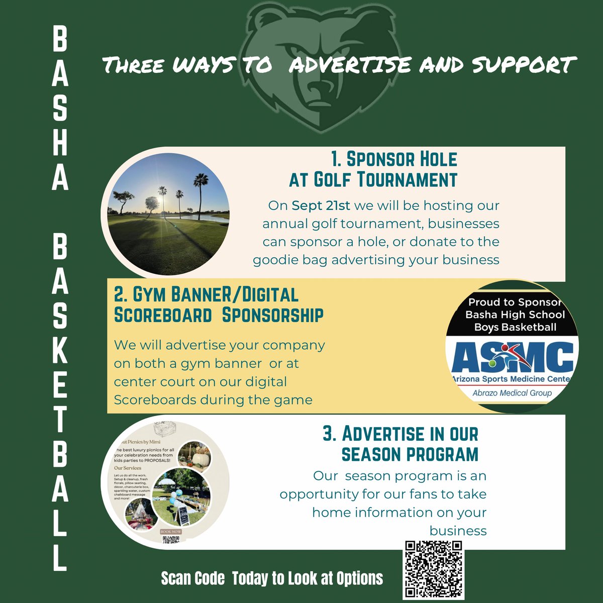 Looking for sponsors for our annual golf tournament in Sept as well as our 2024-2025 season!