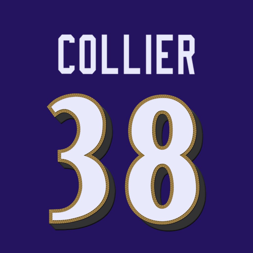 Baltimore Ravens RB Chris Collier is wearing number 38. Last assigned to Ben Mason. #RavensFlock
