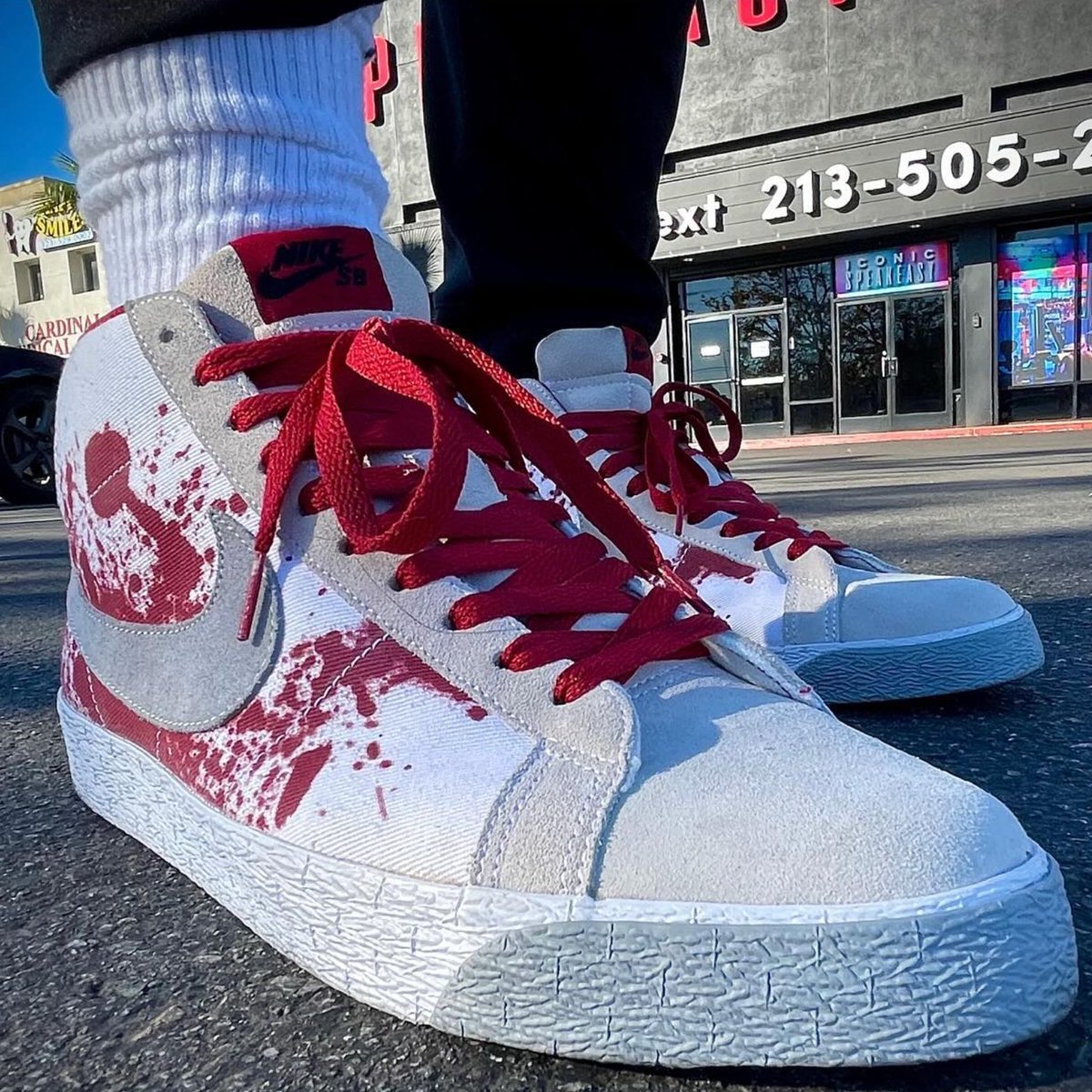 nike sb blood splatter