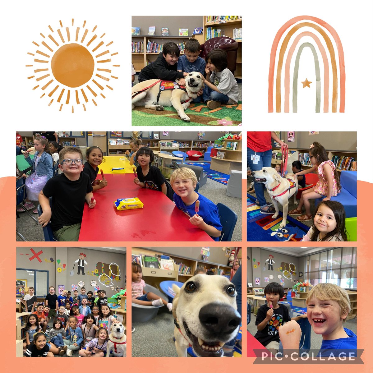 Celebrating PA incentive for the month of April- Sts w/0 absences, tardies, & no early leaves for the mth of April was definitely something to bark about!Our Prek, K & 1st graders enjoyed their Pupcicle party w/ Rocco the therapy dog. @lytlesuptmcs @teachthefuture @EduCollegiate