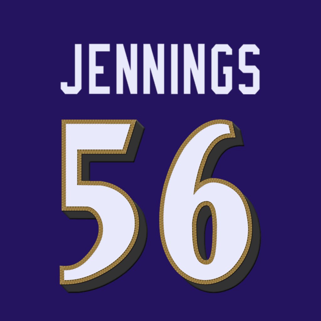 Baltimore Ravens LB Deion Jennings (@DLJ_era) is wearing number 56. Last assigned to Kelle Sanders. #RavensFlock