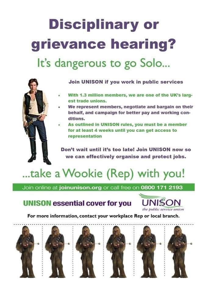 #Maythe4thBeWithYou Not a UNISON member yet... Join here ➡️ join.unison.org.uk
