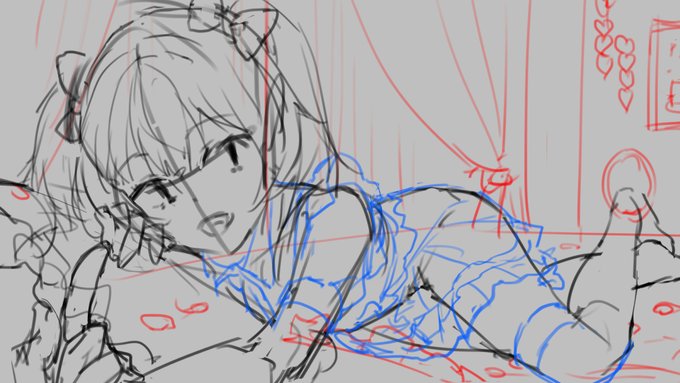 お次のSkeb wip
前にもリクエストいただいた、バーテンダーのメイドちゃんです☺️ 