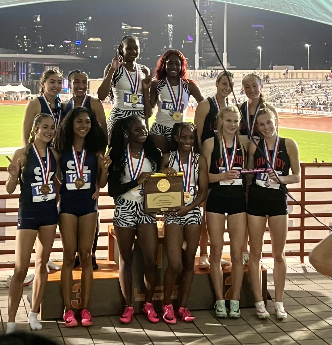 Congratulations to Lauren Dolberry, Mia Reaugh, Cailee Horinek, and Kailey Littlefield on earning 2nd 🥈in the State 5A 4X400 Relay‼️ ❤️😀🐆👟 🎉 Go Lovejoy ❗️#LegacyofExcellence #LovejoyCulture #OneHeartOneLovejoy