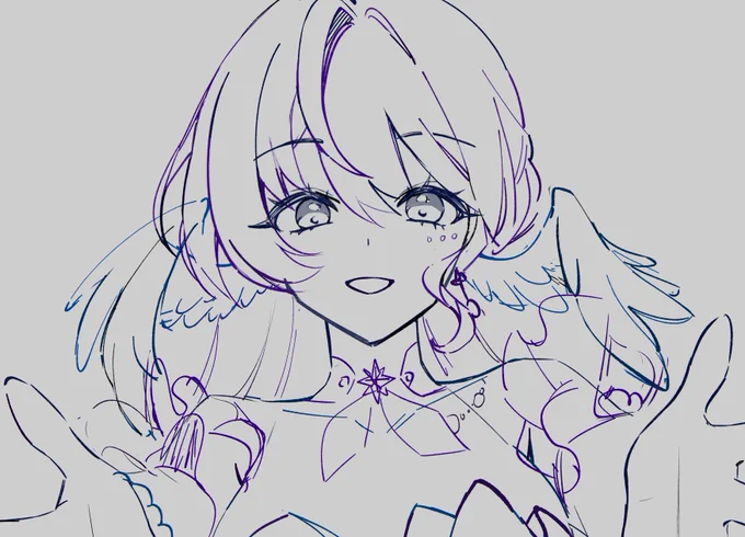 Drawing Robin the Intergalactic Songstress from  