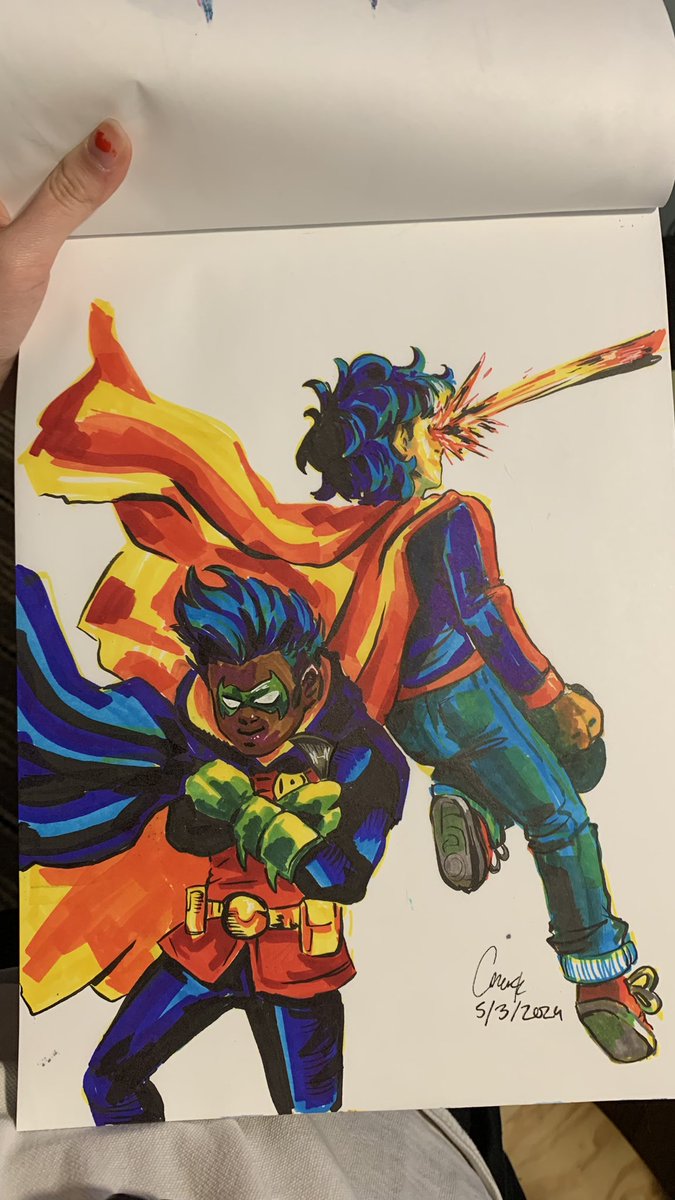 The markers where on sale so I drew the little guys :)
#supersons #DamianWayne #JonKent #dccomics