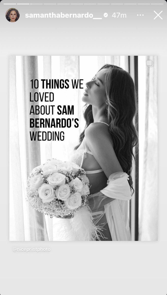 “10 things we loved about ate @SamBer_Official’s wedding” by niceprintphoto 💖✨

🔗: instagram.com/p/C6hxOIvv2Qj/…

📸: ate @SamBer_Official’s ig story | 5.4.2024 🤍
#SamanthaBernardo #SamBer #SamLy