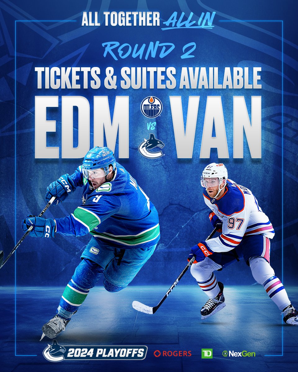 Second round bound! Secure your seats to Round 2 of the Stanley Cup Playoffs! GET TICKETS | vancanucks.co/3Qt7yeA