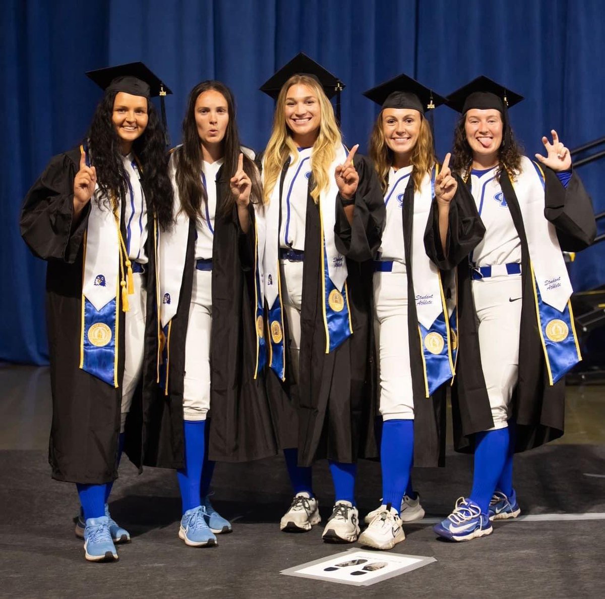 Can’t THANK our Admin.   (DSuranie/BJenn/Bird) enough for providing these 5 their opportunity to walk across the stage and receive their diploma tonight! 
Ballfield➡️Stage
Cap•Gown•Uniform!
🎓@Tybee_Denton
🎓@delaney_h00
🎓@anistonewright
🎓@cdkdavis
🎓@GeorgiaBlair19
#CO2024