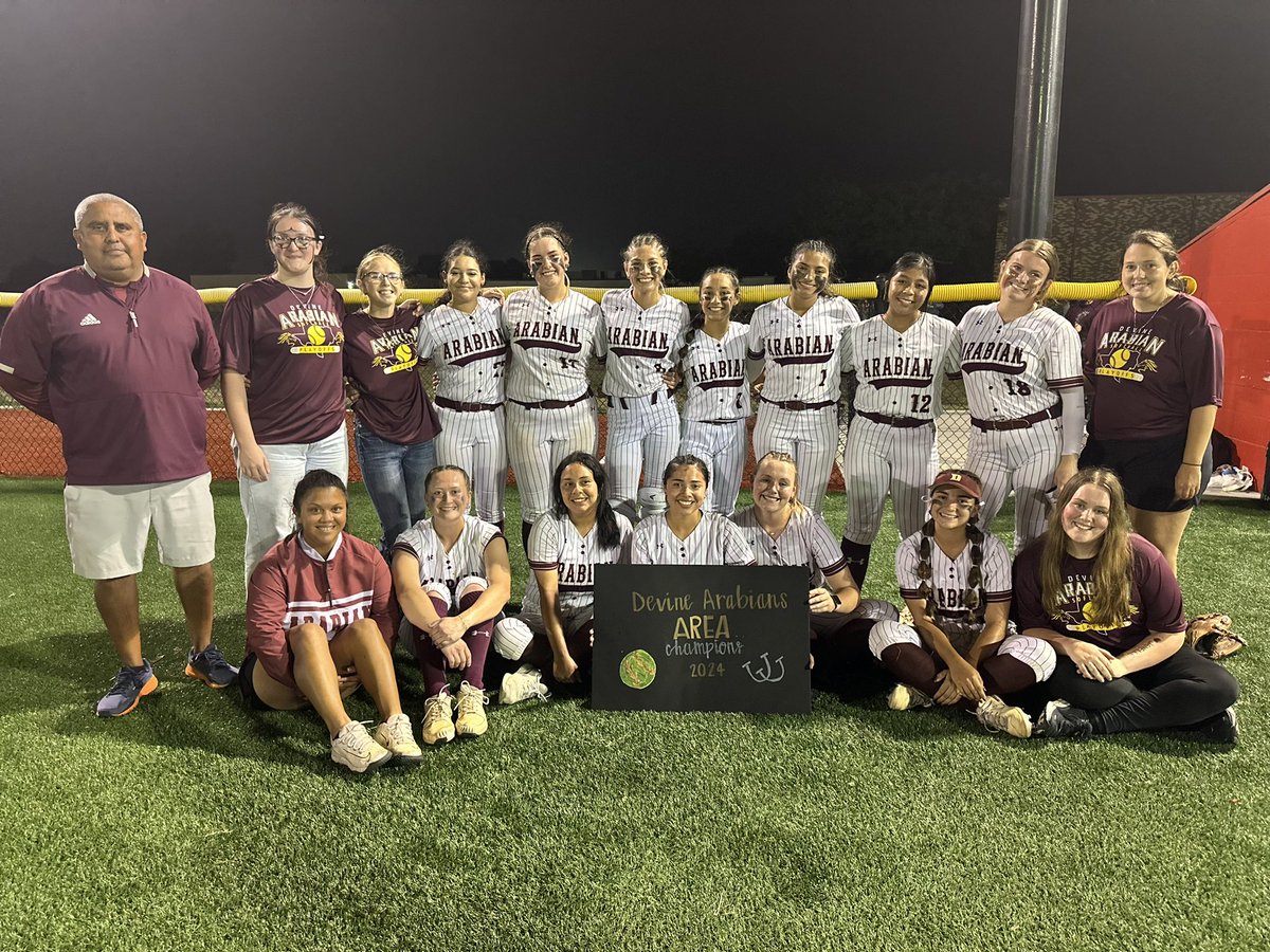 Arabians win game 2 over Alice 6-1 and are now Area Champs!  Congrats,
girls and coaches!  Super proud of you all!
