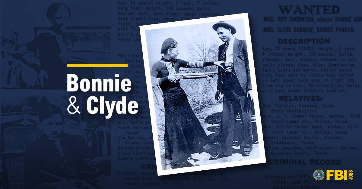 During the 1930s, Bonnie and Clyde left a trail of violence and terror across the United States. Due to the diligent investigation of #SpecialAgents, the #FBI put an end to their crime spree. Create a safer, more just future for all. Apply today. #FBIJobs ow.ly/ybme50RwlRc