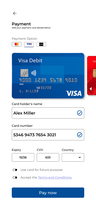 A Credit card page #dailyUi #002