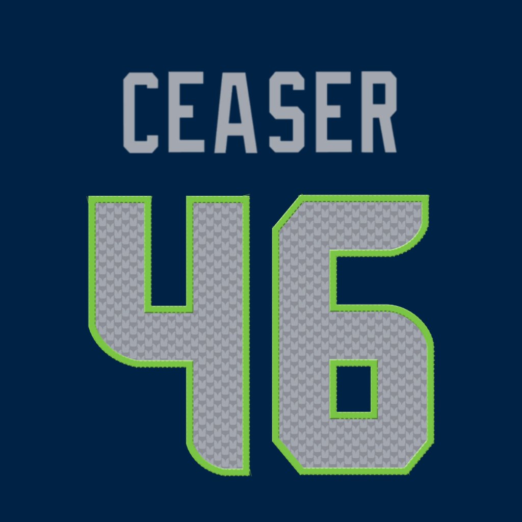 Seattle Seahawks EDGE Nelson Ceaser (@IAMNPC3_) is wearing number 46. Last assigned to Sal Cannella. #Seahawks