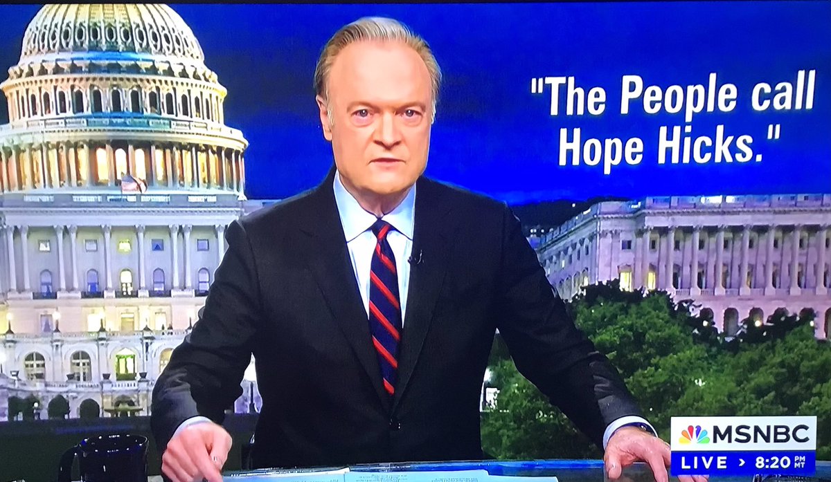 “We had a monster in the presidency not because of Donald Trump, but because of the people who voted for Donald Trump and because of the people who worked for Donald Trumps campaign to get him there. You get monsters like Donald Trump thanks to people like Hope Hicks.” @Lawrence