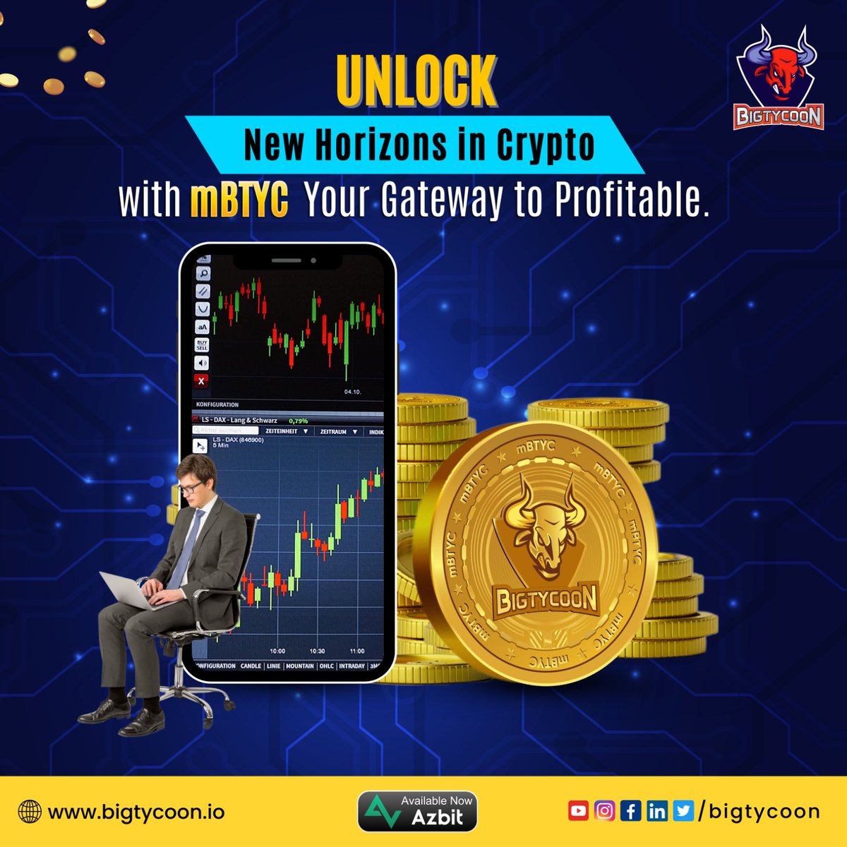 Unlock a world of possibilities: Become a crypto investor with mBTYC – your trusted path to financial success. 🚀💼💰

In a world where traditional financial systems are giving way to innovative digital solutions, mBTYC emerges as a leader, offering you an opportunity to be part…