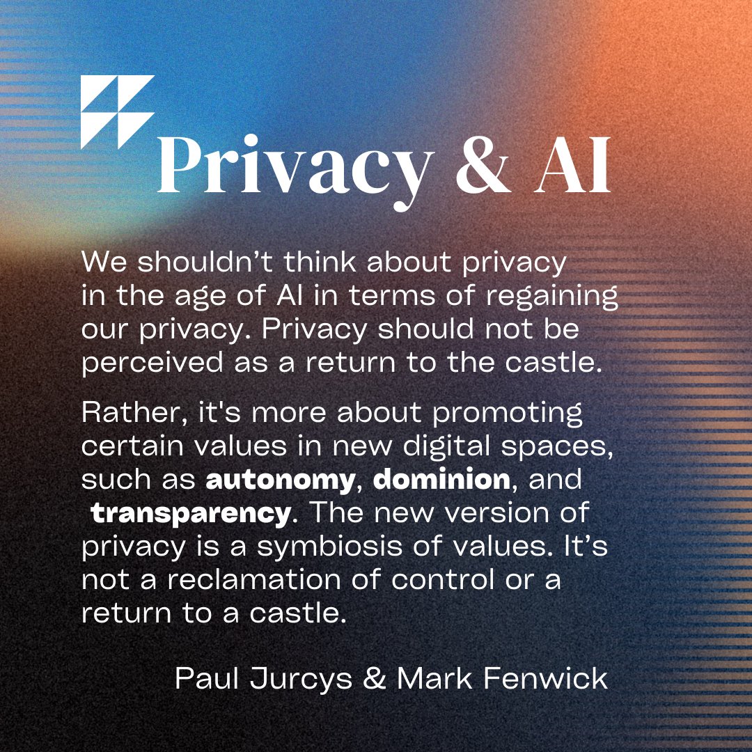 How do such concept as #personaldata and #privacy look like in the age of #AI? 

Prof. @MarkFenwick12 and I have a few insights: