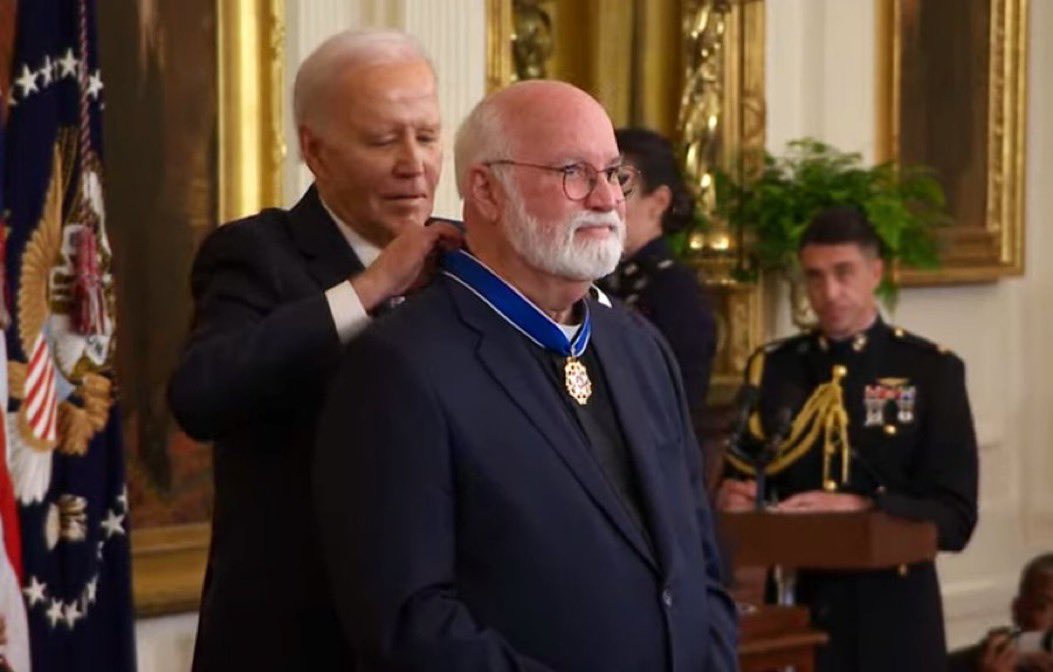 Greg Boyle SJ receives Presidential medal of Freedom. Great man. Great priest. Greg Has worked for years helping gang members and former prisoners become integrated back into community