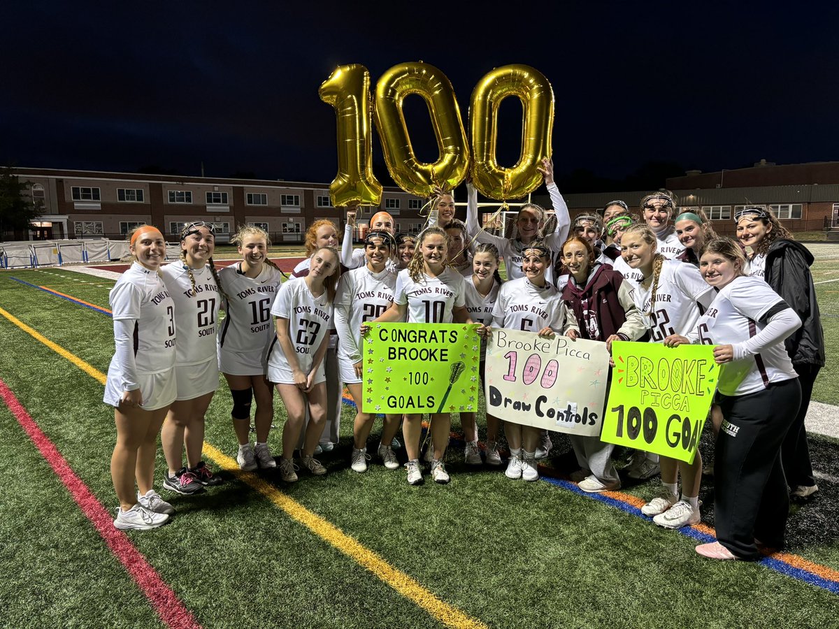 Congrats to junior Brooke Picca for scoring her 100th career goal tonight vs Marlboro!