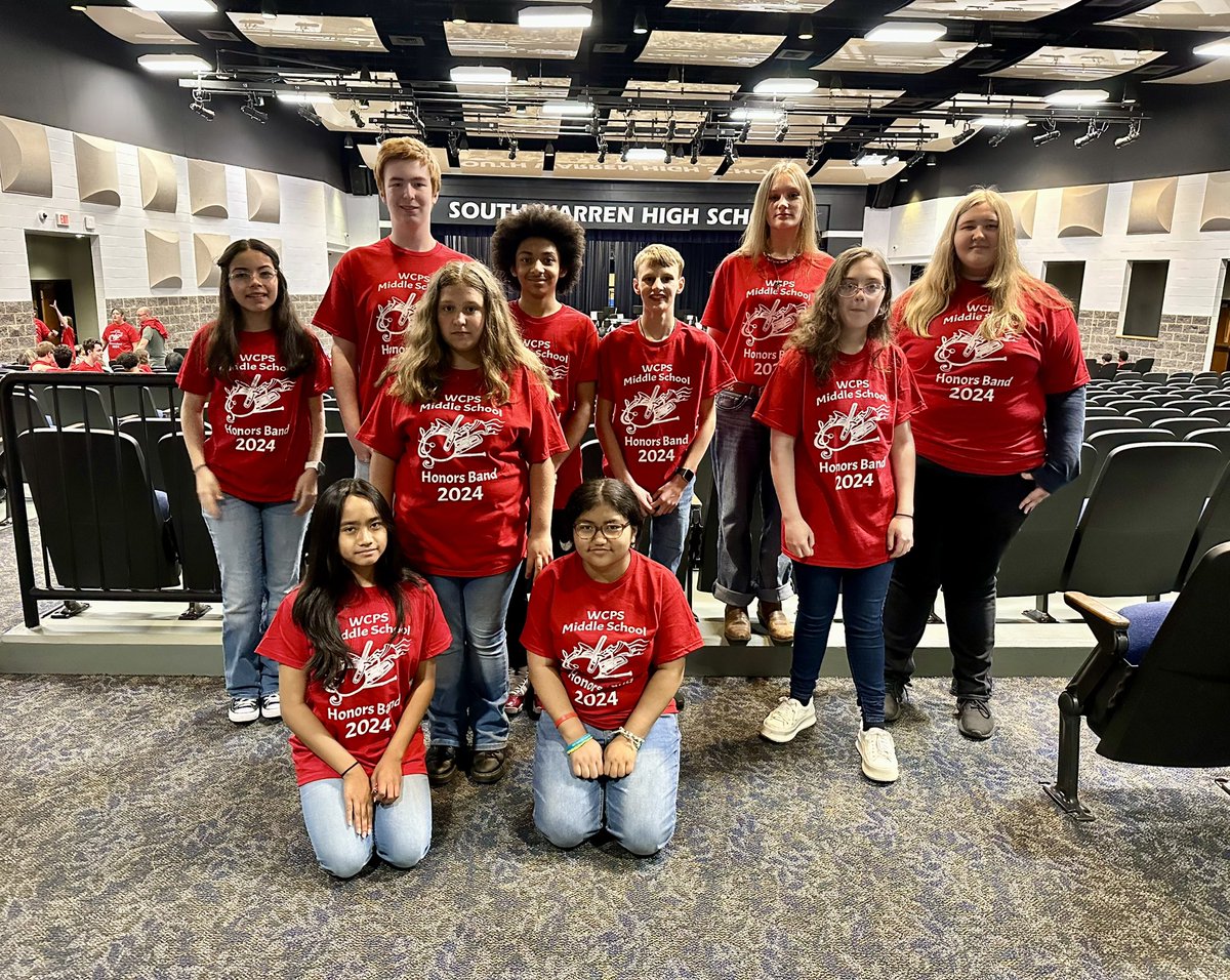 HMMSband's tweet photo. The 2024 WCPS MS Honors Band was a huge success tonight at SWMS! Each of the four middle schools was well represented, as they were led by the amazing Ms. Christi Shores (from the BGISD). Congratulations to ALL! https://t.co/QpiOhUud54