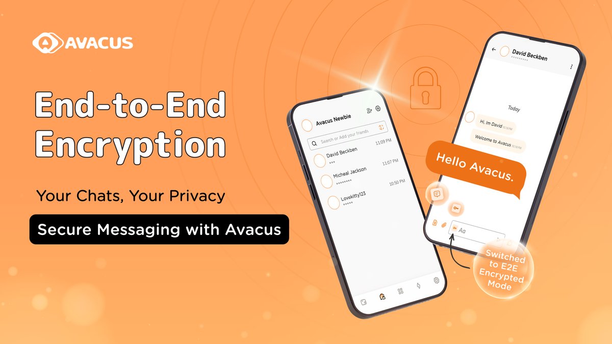 Chats that stay private!

#Avacus uses end-to-end encryption for secure messaging. 🔏

Talk freely, knowing only you and the recipient can see your messages. 👀

#AvacusSuperApp #PrivacyFirst #SecureChat #E2EE