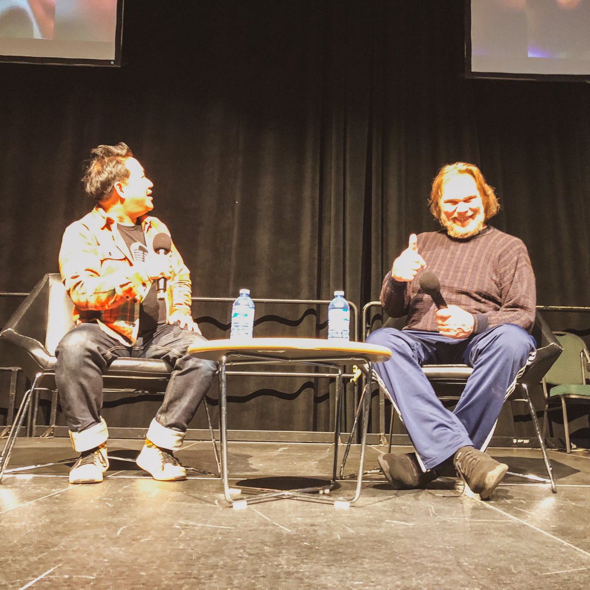 Hooooooo! Closing out day one on the main stage is Hacksaw Jim Duggan with Ming Chen! Where are our wrestling fans at? #FanCon10 #NorthernFanCon #DecadeOfFanCon #CityOfPG #TakeOnPG