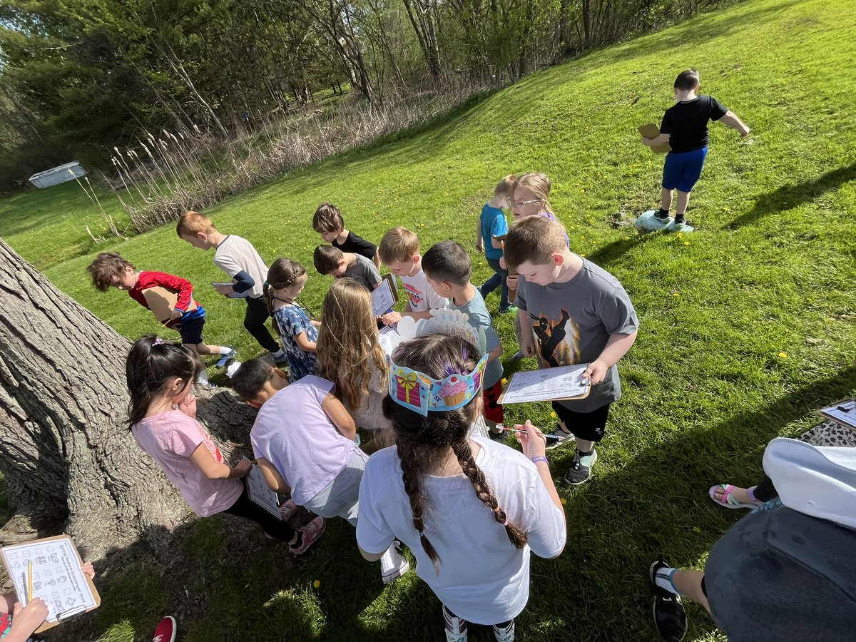 After reading Escargot and the search for spring in the #PalmerLibrary, we went outside and searched for signs of spring ourselves!