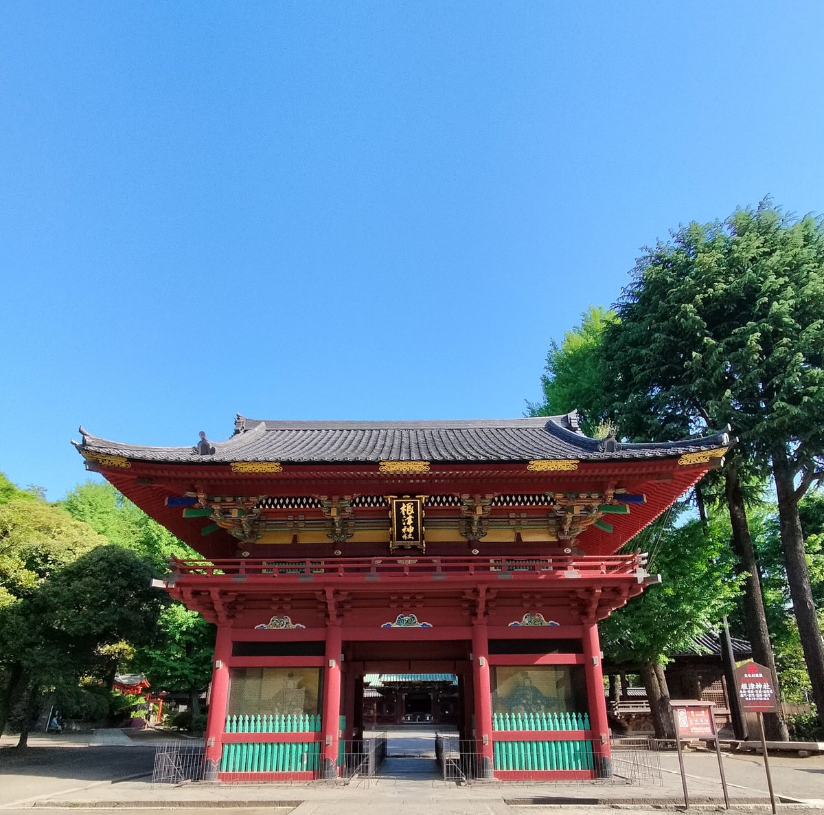 気持ちよい青空。
#イマソラ
#根津神社