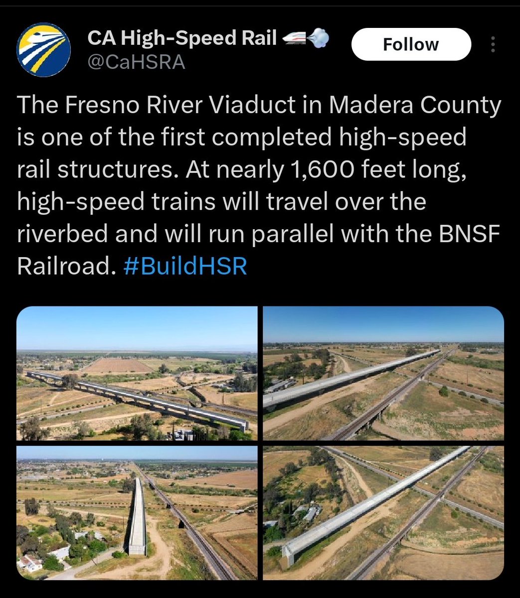Wild people don't care about the Billions and Billions of dollars going to nowhere. California has been working on high-speed rail since 1994 In 2008, voters approved $9.95 billion in state bond funding to build an 800-mile high-speed rail network, with the initial funding…