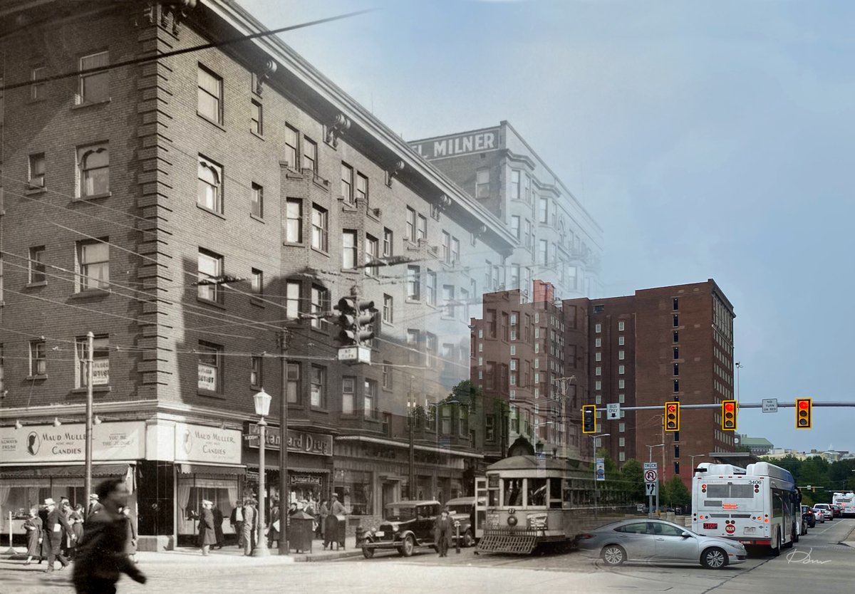 #Cleveland, 1936/2021 - Euclid Ave. facing east at East 105th St.

#ThenAndNow