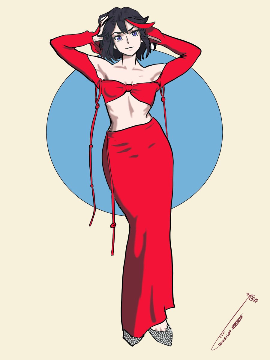 Ryuko ~ Nightlife 
A companion piece for my previous pic. 
#RyukoMatoi #killlakill #dress