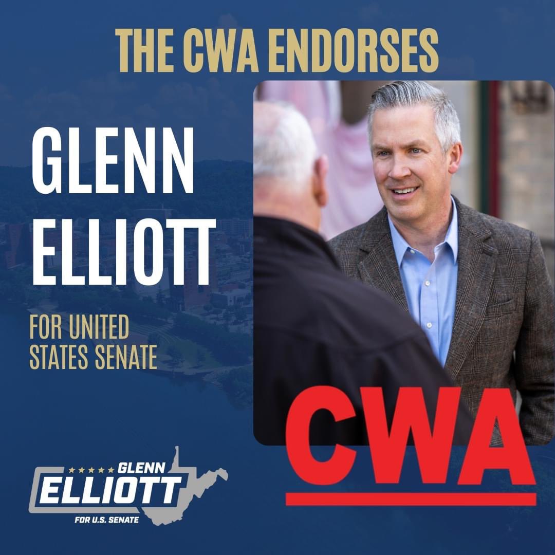 Polite reminder that while there is a lot of talk about being pro-union and fighting for the working class in my primary, I am the only candidate to have received endorsements from . . . wait for it . . . actual unions. #elliottforwv #wvpol