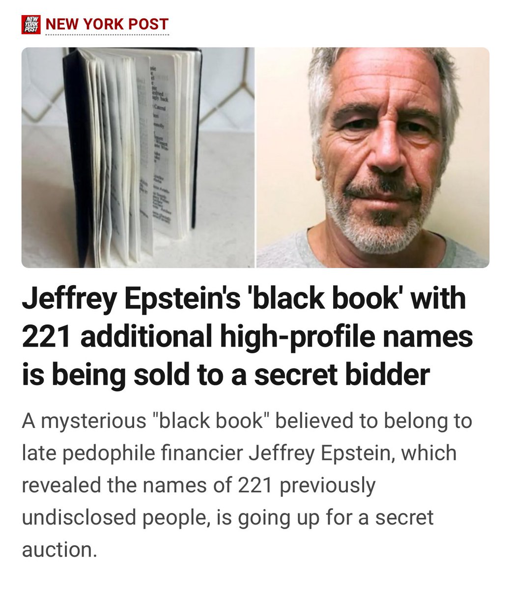 They refused to release the names in Epstein’s blackmail black book to the public-

Yet will sell it to the highest bidder? 

They are shameless in their crimes against humanity.