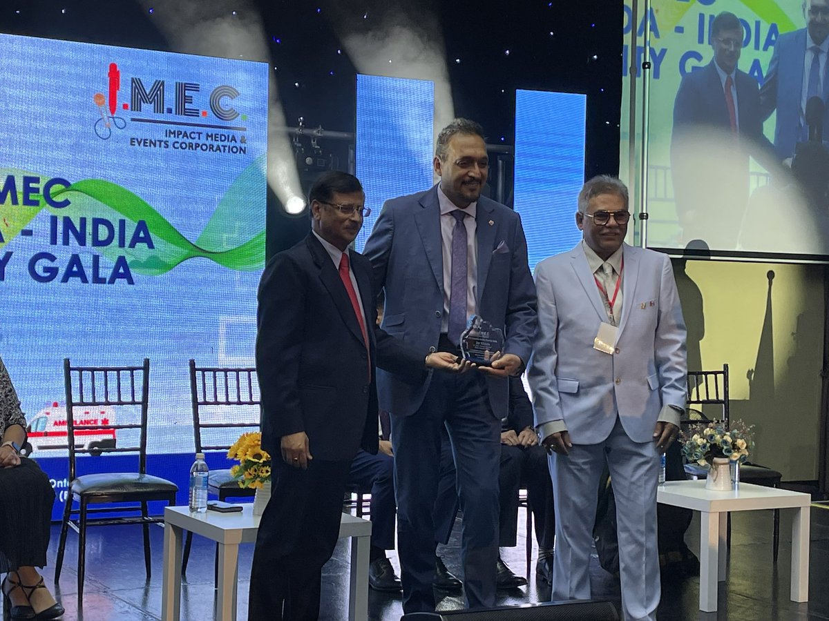 Humbled and honored to receive IMEC award for contribution to Can-India economic advancement.  C’était une soirée inuobliable..  I credit my parents for this recognition!