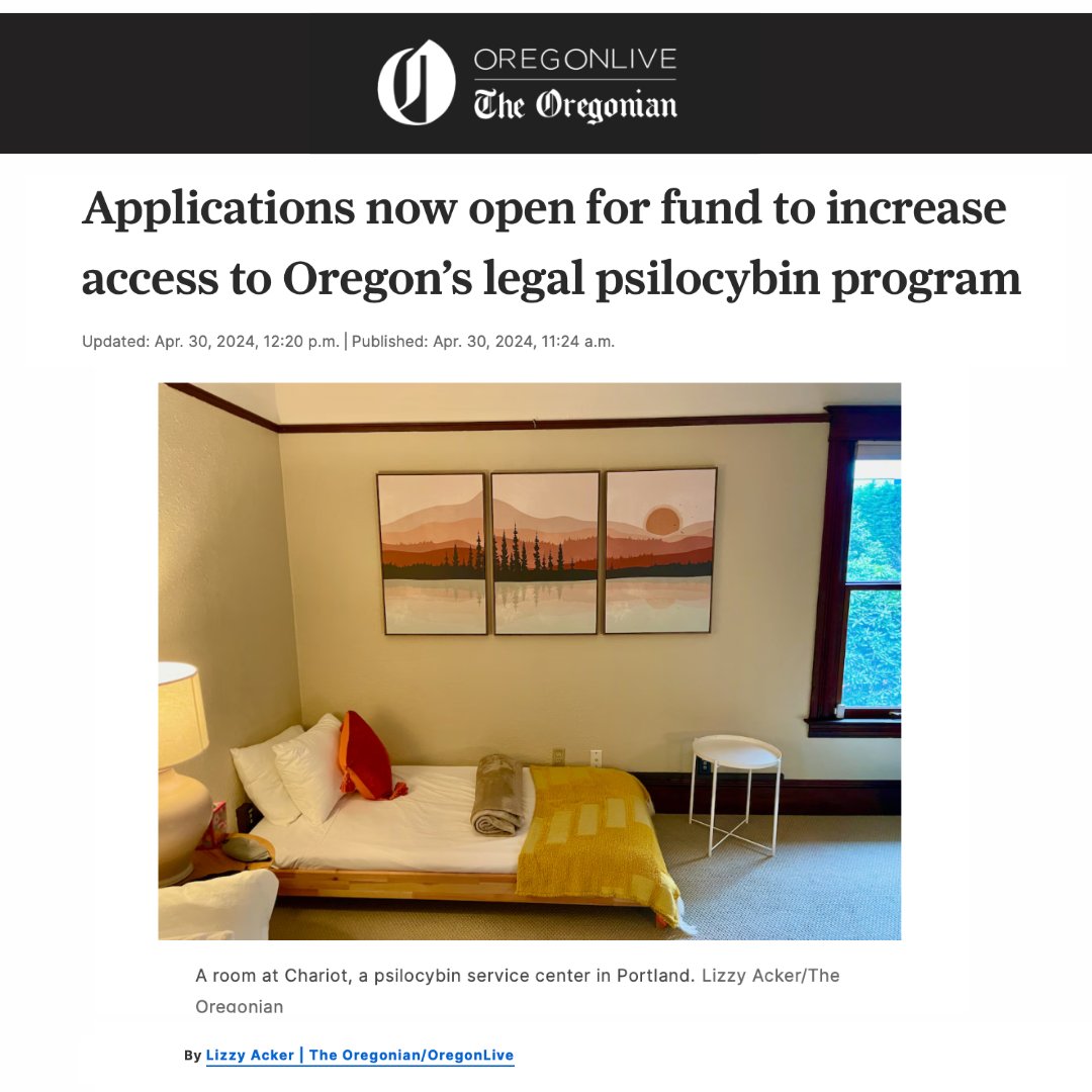 sherifoundation's tweet photo. It's alive! Thanks to our friends at @theoregonian for writing a great story about the launch of our Psilocybin Therapy Access Fund. 

⁠https://t.co/vUpRRFYqvr https://t.co/GJg6CIm38G
