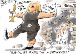 By the incredible Pat Bagley. #MTG #ChristianNationalism