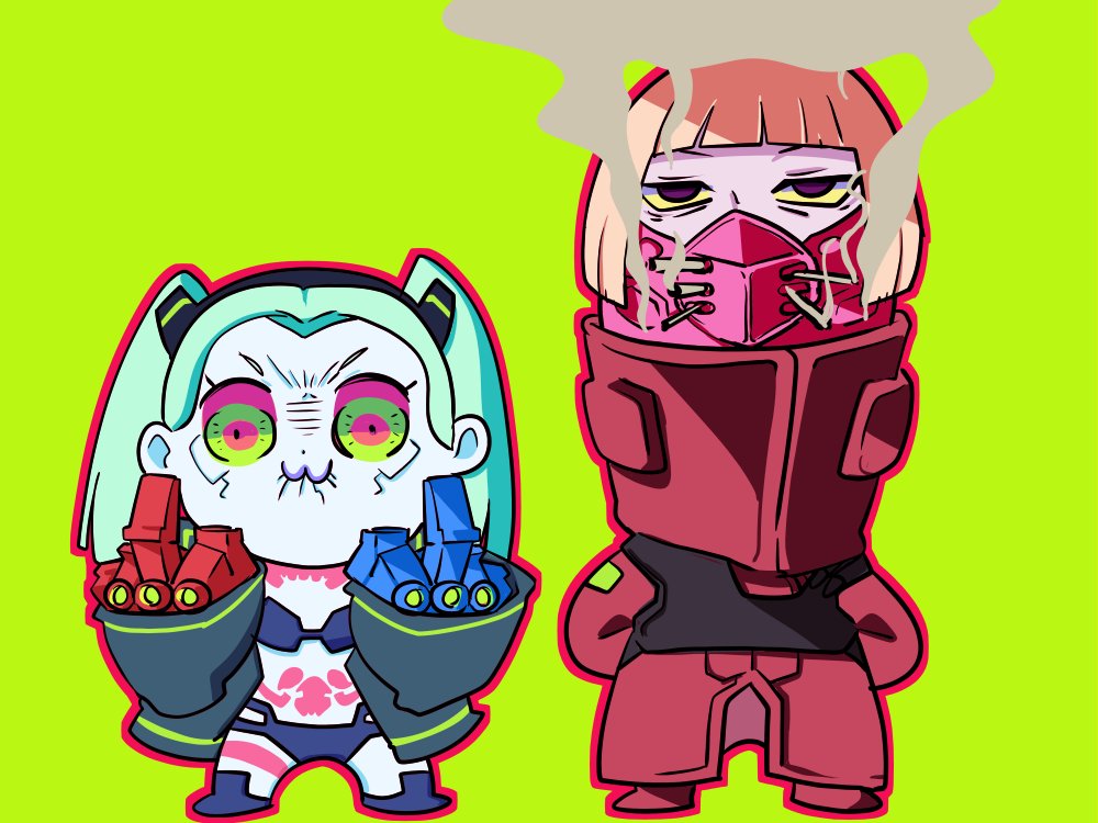 レベッカ(エッジランナーズ) 「」|zukicure5GOGO(ずき)コミッション募集再開のイラスト