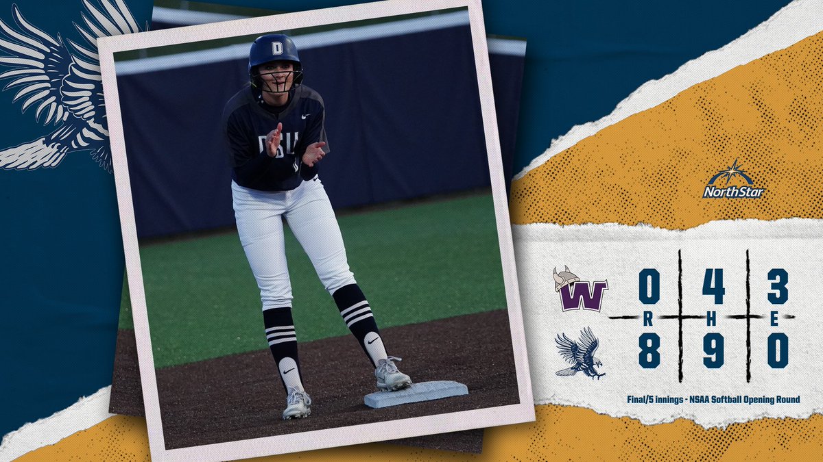 🥎 That's a wrap with another walk-off home run to close the game as Venner blasted a lead-off home run in the bottom 5th in @dsubluehawks 8-0 victory over @WaldorfWarriors DiSU-@VCSUVikings Saturday at 2 p.m. (MT) WU-@DSU_Trojans Saturday at 10 a.m. (MT)