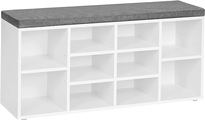 Shoe Bench with Cushion, 10 Compartments, Adjustable Shelves

$47.99 on Amazon (reg $79.99)

Ad amzn.to/3UL165i

#VASAGLEShoeBench #CushionedSeat #StorageBench #EntrywayEssentials #OrganizedLiving #AdjustableShelves #10Compartments #FunctionalDesign #BedroomFurniture