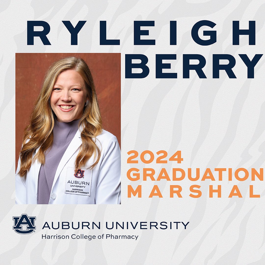 auhcop's tweet photo. The 2024 HCOP Commencement is set for Monday at 1 p.m.!

Leading the #Classof2024 will be Ryleigh Berry as the Muscle Shoals, Alabama native will serve as the ceremony's Graduation Marshal. 

Read more about Ryleigh and her experience at HCOP >>
https://t.co/qg1nPszzZC

#WarEagle https://t.co/fLgiGthKpt