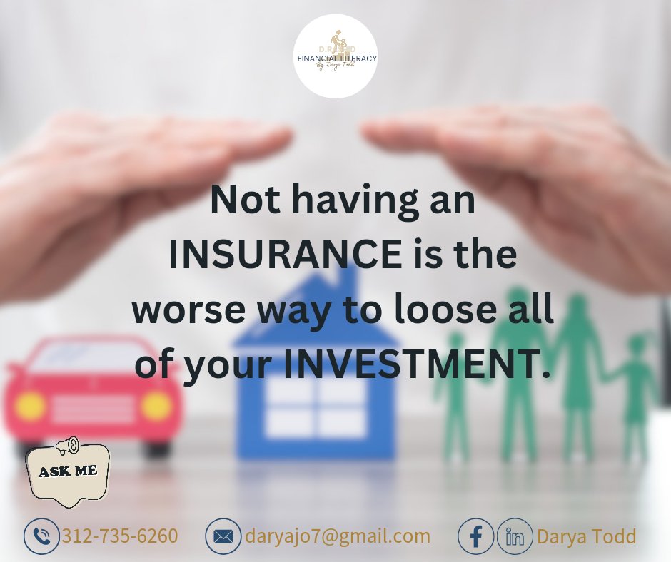 Although accumulating wealth is important, you should also consider protecting it.

Get to learn more about financial literacy.

DM us for more info 📩

#LetsBeInsured
#DRashidFinancial
#financialindependence
#financialawareness
#financialcoach
#LiteracyCantWait