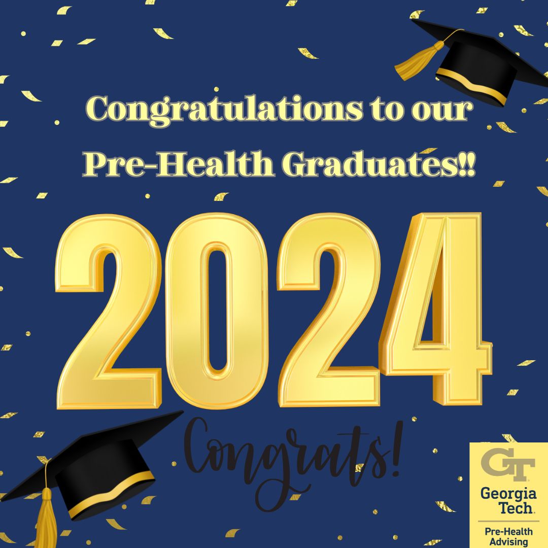 Congratulations to all our @GeorgiaTech  #prehealth students! Looking forward to tracking your journeys to health professional schools, #postbacc  programs, #fellowships, and #Bridgeayears! 
@GTOUE @GTPreHealth @GTF1RST @GTSciences @GTliberalarts @gtpgpp @CabreraAngel