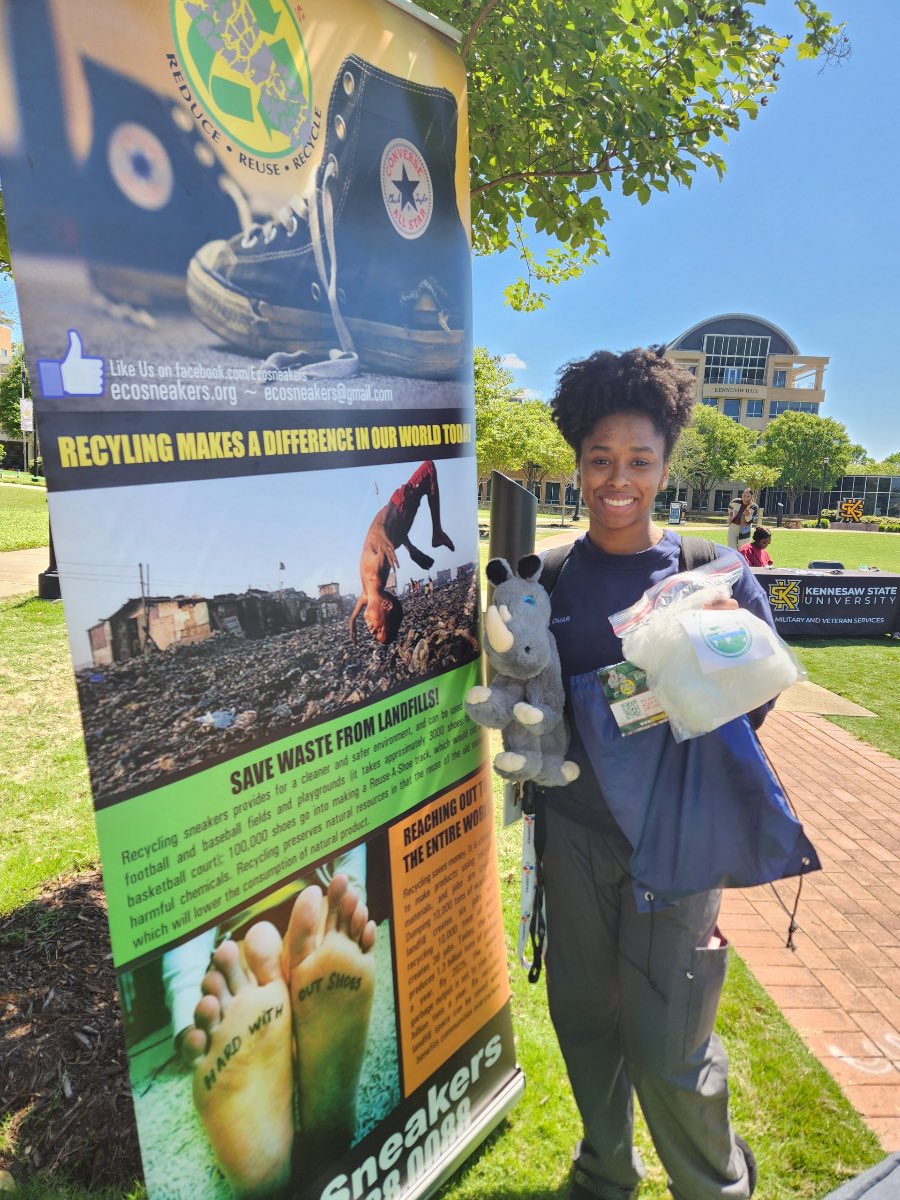 Earth Day Vibes with Eco Sneakers: 
Outdoor Adventures and Sustainable Donations! Did you know it takes 2200 gallons of water to make a single pair of sneakers? Let's save water and make a positive impact on our 
Earth together! 💧♻️ 

#EarthDayAdventures #SustainableDonations