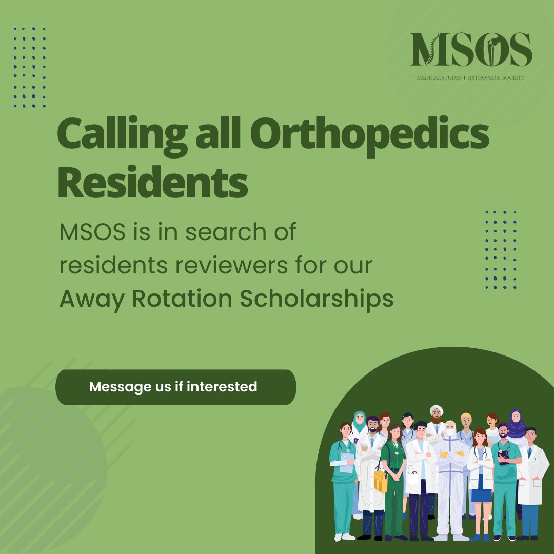 📢Residents, we are looking to expand reviewers for our Away Rotation Scholarships 🧑‍🏫 DM us for more details 💬