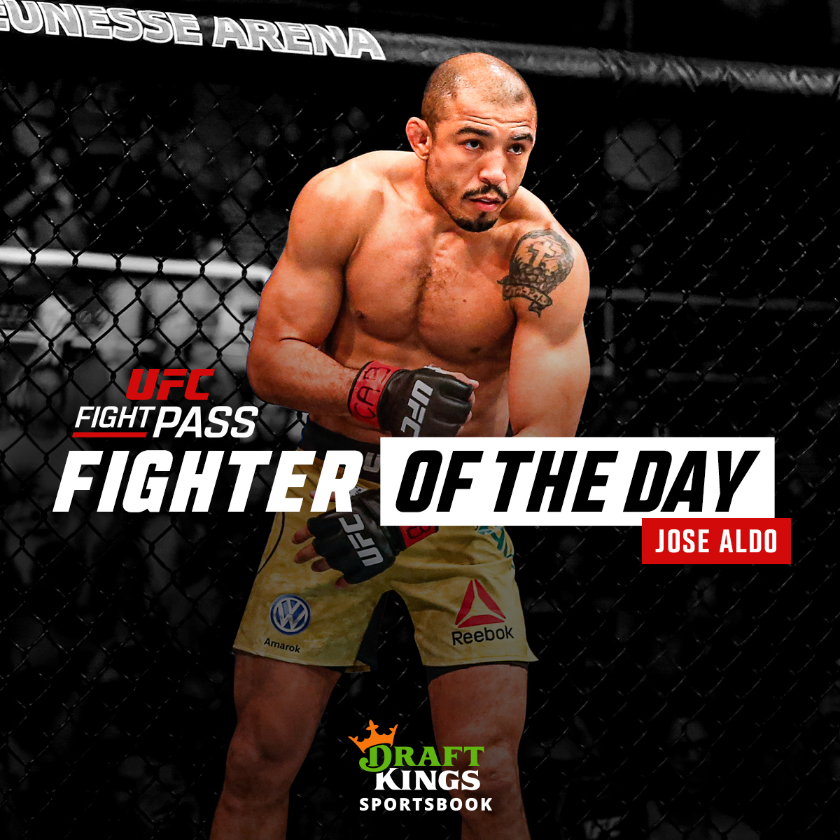 Jose Aldo (@josealdojunior) is the FIGHT PASS fighter of the day 👑🇧🇷 #UFC301 B2YB: @DKSportsbook Current odds: Martinez (-142) vs Aldo (+120)